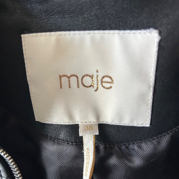 Maje Leather Jacket - Picture 3 of 4